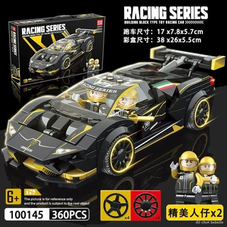 🐬Tương thích với Lego khối xây dựng mô hình xe ô tô Lamborghini lắp ráp thành phố đua xe thể thao xe bé trai đồ chơi gi