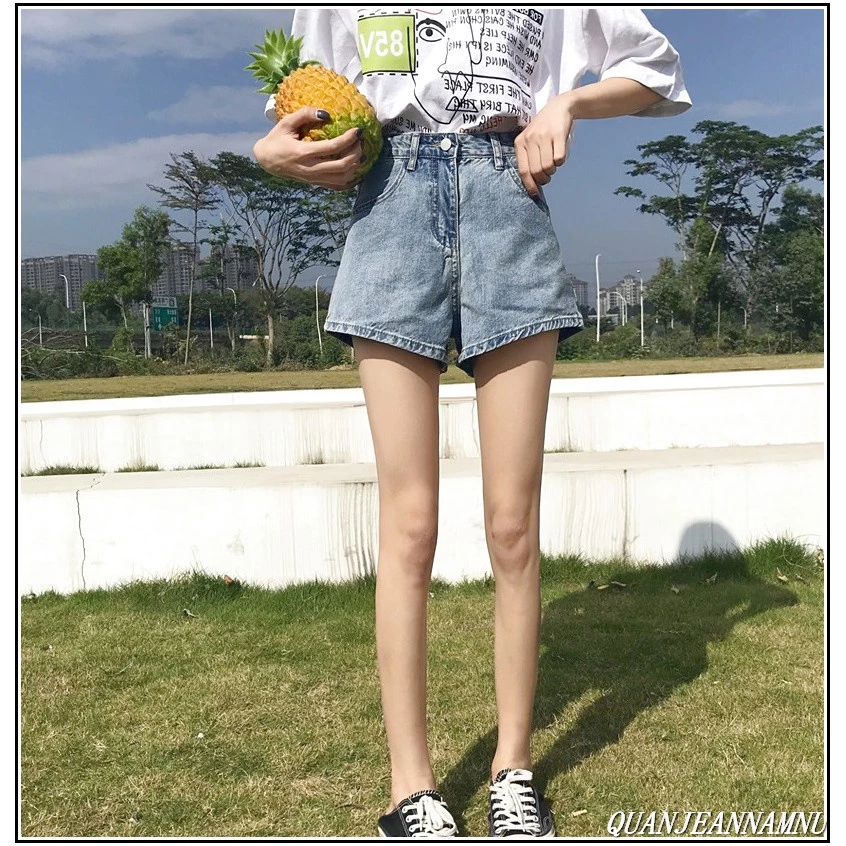 Quần short jean nữ TRƠN XANH VỪA mẫu mới SJT&R004