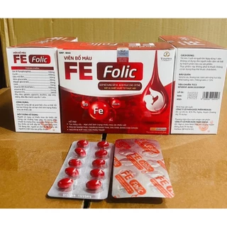 Viên bổ máu Fe Folic bổ sung sắt và acid folic, giảm thiếu máu do thiếu sắt, hỗ trợ quá trình tạo máu MLL