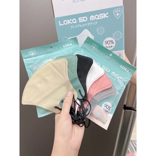 [ Thùng 100 chiếc ] Khẩu trang 5D lokamask, 5DMask Kháng Khuẩn Siêu Đẹp hottrend