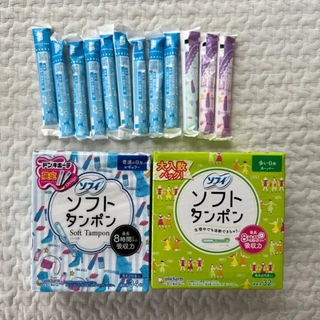 Băng vệ sinh Tampon Unicharm Sofy Soft Tampon Super ban ngày, ban đêm, ngày thường nội địa Nhật Bản