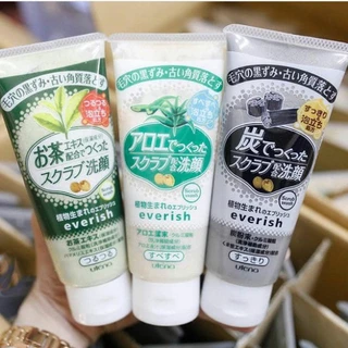 Sữa rửa mặt tẩy tế bào chết Scrub Utena Everish 135g nội địa Nhật Bản sạch bụi bẩn, mụn đầu đen