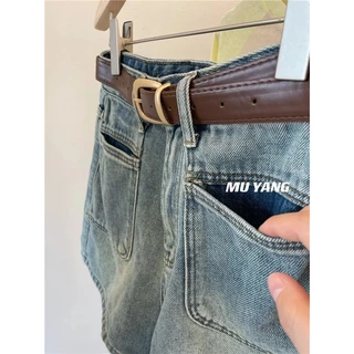 Quần Short Jean Lưng Cao ThờI Trang Cho Nữ