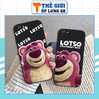 Ốp lưng Oppo A39 / A57 / F3 Lite silicon hình gấu dâu lotso thời trang, ốp TPU dẻo rẻ đẹp