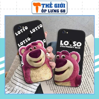 Ốp lưng Oppo F5 / F5 Youth / F7 / F7 Youth silicon hình gấu dâu lotso thời trang, ốp TPU dẻo rẻ đẹp