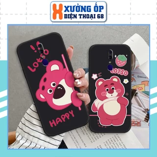 Ốp lưng Oppo F11 / F11 Pro hình bear lotso gấu dâu, ốp silicon TPU dẻo rẻ đẹp