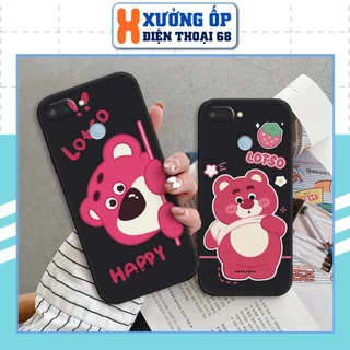 Ốp lưng Xiaomi Redmi 6 / Redmi6 hình bear lotso gấu dâu, ốp silicon TPU dẻo rẻ đẹp