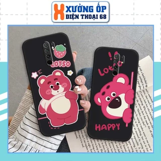 Ốp lưng Xiaomi Redmi 9 / Redmi9 hình bear lotso gấu dâu, ốp silicon TPU dẻo rẻ đẹp