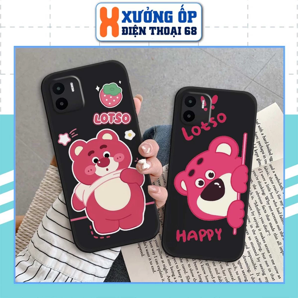 Ốp lưng Xiaomi Redmi A1 / A1 Plus A1+ / A2 A2Plus A2+ hình bear lotso gấu dâu, ốp silicon TPU dẻo rẻ đẹp
