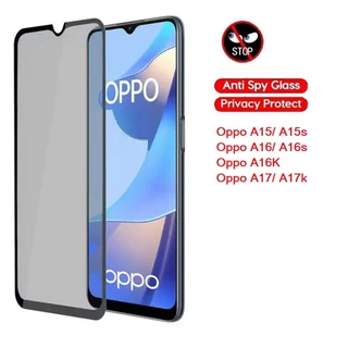 Cường lực chống nhìn trộm Oppo A15 A16 A17 A38 A15s A16s A16k A17k (Full màn Full keo)