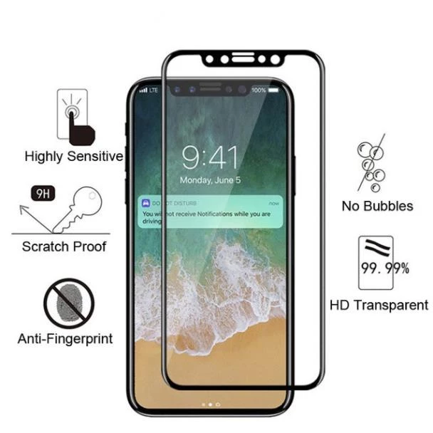 Kính cường lực Full màn iPhone X / iPhone Xs 5.8 inch (Full keo)