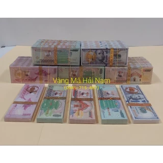 Tiền Hộp Polime Âm Phủ Loại Đẹp Đầy Đủ Mệnh Giá: 50K / 100K / 200K / 500K  / 100 USD