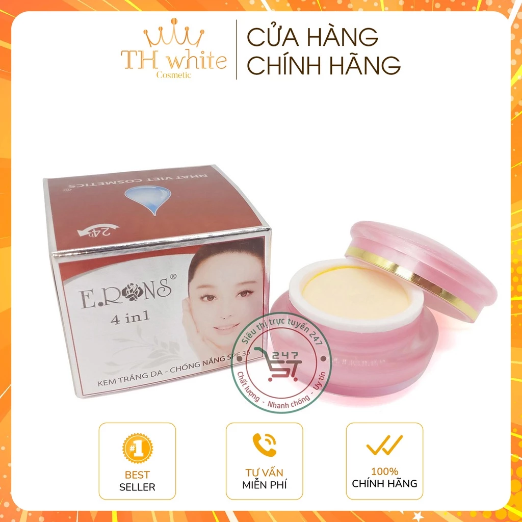 Kem ERONS Nhau Thai Cừu Trắng Da - Chống Nắng (4 in1) SPF35