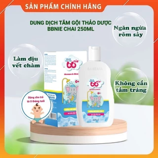 Dung dịch Tắm gội thảo dược cho trẻ sơ sinh và trẻ nhỏ BBNIE (Chai 250ml)