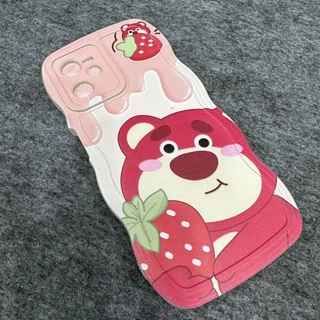 Case ốp lưng Realme C35 / Narzo 50A prime dẻo gấu dâu lotso siêu dễ thương viền lượn sóng bảo vệ camera