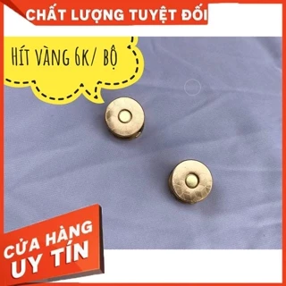 (Phụ kiện) Nút hít( nam châm hít) màu vàng mỏng đẹp