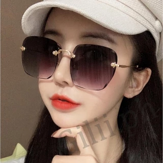 Kính Mắt Gọng Vuông Không Viền Thời Trang Cho Nam/Nữ🍀FREESHIP🍀Kính Mắt Vuông Unisex Phong Cách Sang Chảnh