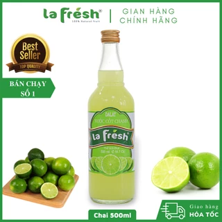 Nước Cốt Chanh Vắt Không Đường, Nguyên chất 100% LAFRESH, chai 500ml