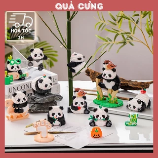 [HOẢ TỐC] Quà tặng set mô hình lắp ráp gấu trúc dễ thương hộp lớn tặng sinh nhật, tặng người yêu