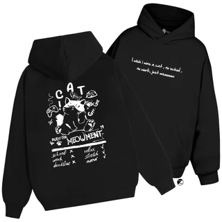 ÁO HOODIE UNISEX NAM NỮ ĐỀU MẶC ĐƯỢC mèo I wish