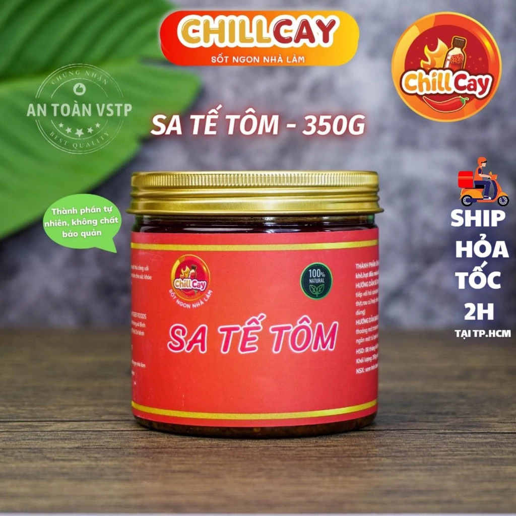 Sa tế tôm cay CHILL CAY Sốt sate nhà làm Siêu Cay Siêu Thơm Ngon chấm hoặc trộn,ướp đồ nướng Tuyệt Hảo