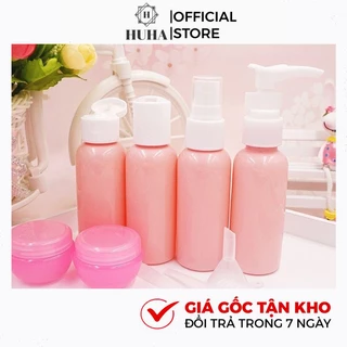 Bộ Chiết Mĩ Phẩm, Chai Lọ Nhựa Pet 50ml Chiết Mỹ Phẩm HUHA