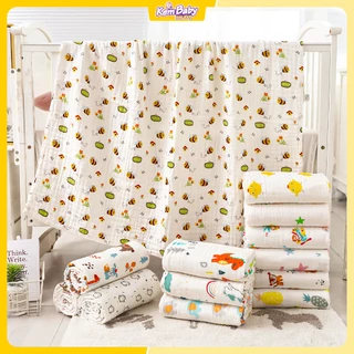 Khăn tắm cho bé sơ sinh 4 lớp size 70cm x 90cm cao cấp, dùng làm khăn xô tắm cho bé, khăn quấn, chăn đắp điều hòa