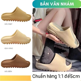 Dép bánh mì YZ Slide vân nhám đế cao nam nữ cao cấp Dép xịn dập logo và form chuẩn size