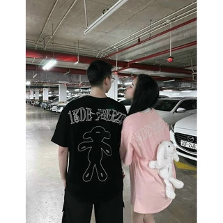 Áo Phông Nam Nữ Unisex, Áo Phông Cotton Kèm Phụ Kiện Gấu Rời