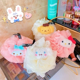 Bông Tắm tạo bọt gấu hoạt hình Sanrio , kitty , melody , kuromi , cinnamoroll dễ thương cho bé