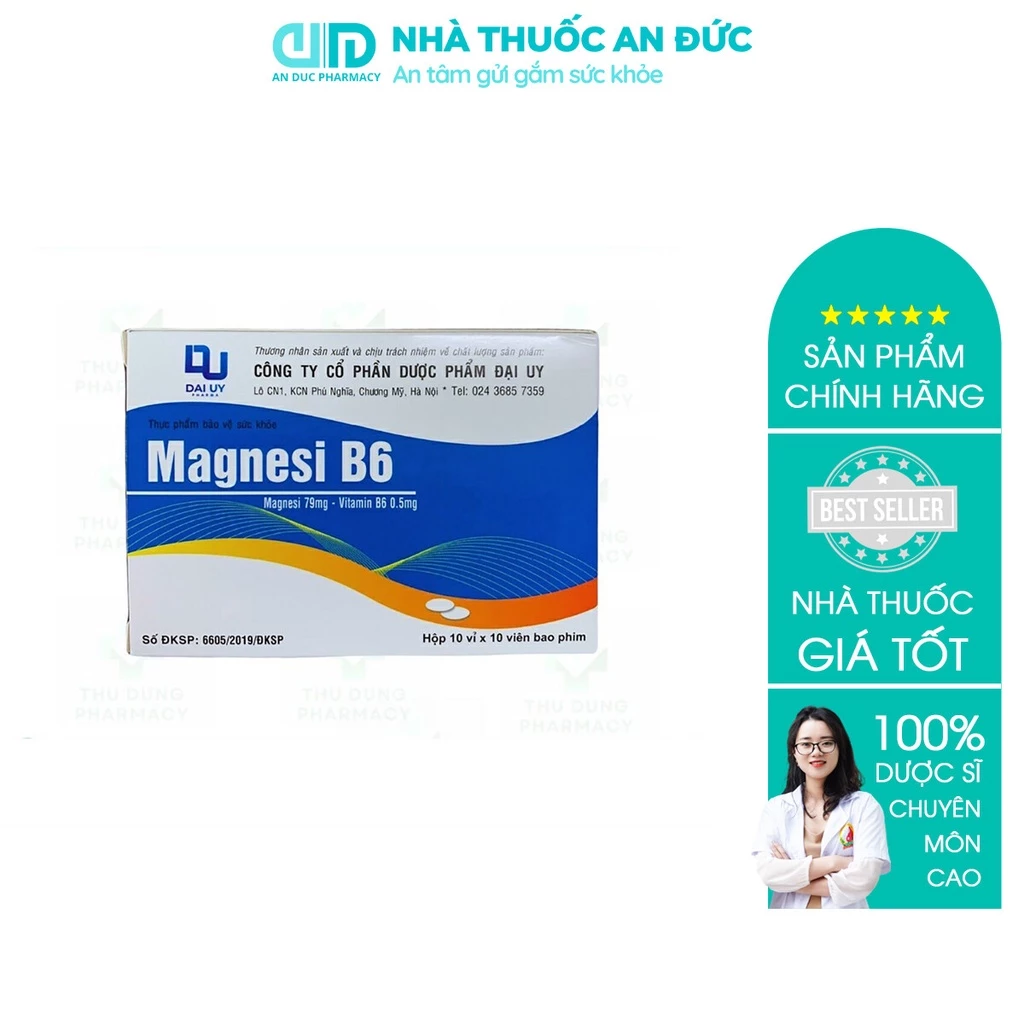 Bổ Sung Magie Và Vitamin B6, Mgb6 Đại Uy – Nhà thuốc An Đức