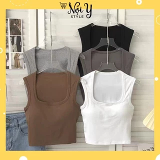 ÁO CROPTOP - ÁO BA LỖ cổ vuông có mút ngực DD1 tongkhonoiy88