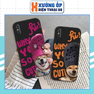 Ốp lưng TPU Xiaomi Redmi 9A / Redmi 9A hình chó đội dép so cute, ốp silicon TPU dẻo rẻ đẹp