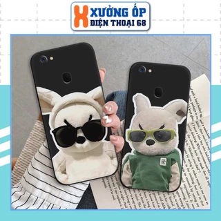 Ốp lưng TPU Oppo F5 / F5 Youth / F7 / F7 Youth thỏ trắng đeo kính cực ngầu, ốp silicon TPU dẻo rẻ đẹp