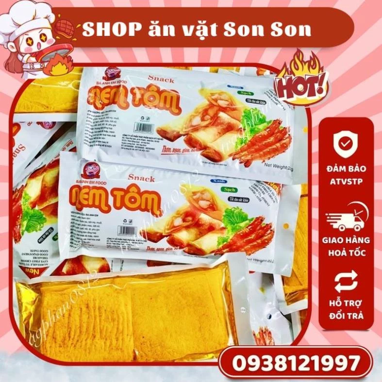 Snack nem tôm Ba Anh Em Food (gói 25g)  - Son Son