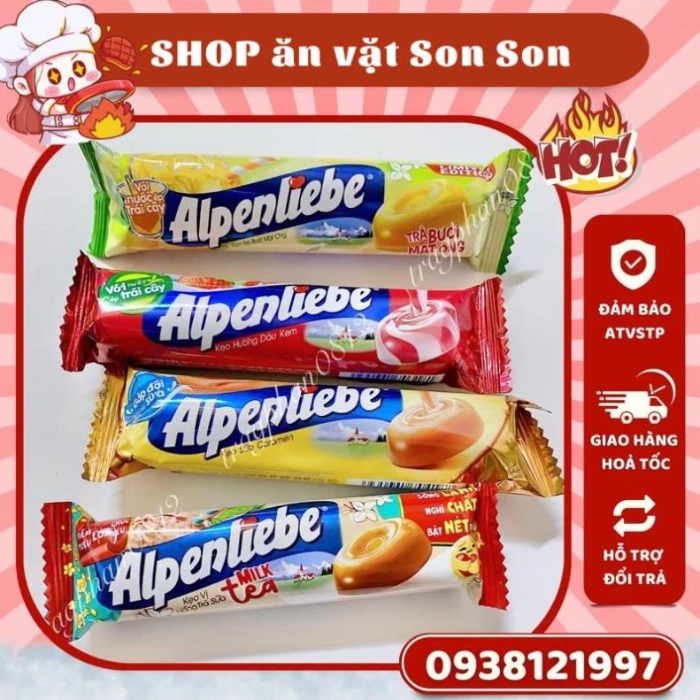 Kẹo Alpenliebe láng mịn, kẹo béo cứng các vị (thỏi 32g)  - Son Son