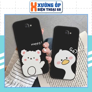 Ốp lưng TPU Samsung J7 Prime gấu gà trắng dễ thương cute, ốp silicon TPU dẻo rẻ đẹp