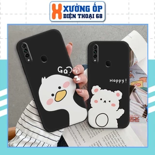 Ốp lưng TPU Oppo A31 2020 gấu gà trắng dễ thương cute, ốp silicon TPU dẻo rẻ đẹp