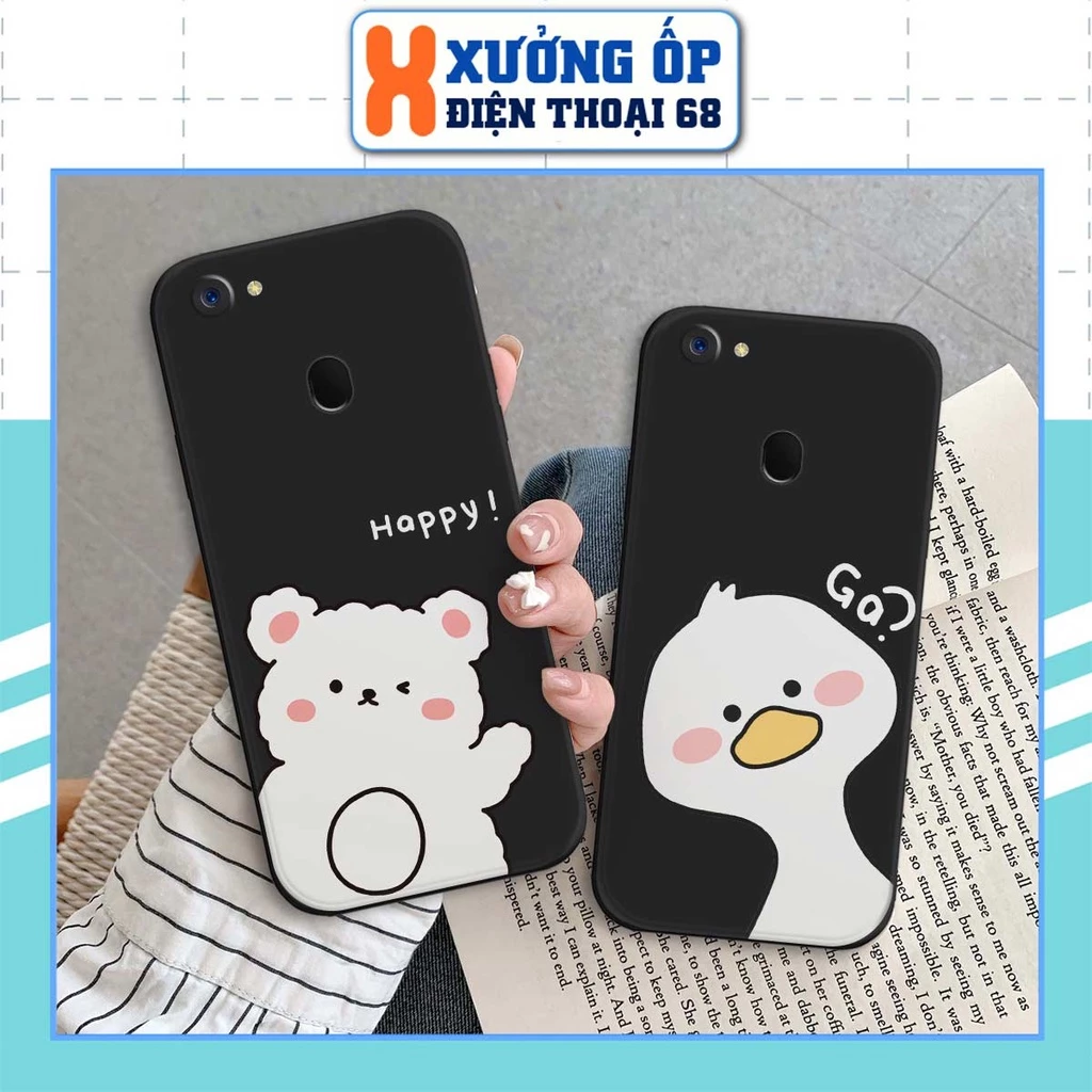 Ốp lưng TPU Oppo F5 / F5 Youth / F7 / F7 Youth gấu gà trắng dễ thương cute, ốp silicon TPU dẻo rẻ đẹp