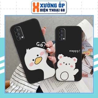 Ốp lưng TPU Oppo Reno4 /  Reno4 Pro / Reno 4 gấu gà trắng dễ thương cute, ốp silicon TPU dẻo rẻ đẹp