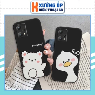 Ốp lưng TPU Realme Realme 9 4G / 9i / 9 Pro / 9 Pro+ 5G gấu gà trắng dễ thương cute, ốp silicon TPU dẻo rẻ đẹp