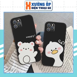 Ốp lưng TPU iPhone 11 11Pro 11Promax Max gấu gà trắng dễ thương cute, ốp silicon TPU dẻo rẻ đẹp