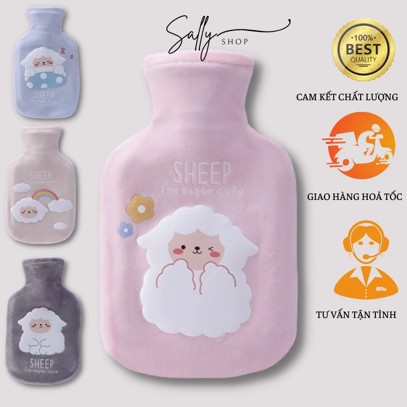 Túi chườm nóng, vải nhung mền min, nhiều mẫu dễ thương, giúp giảm đau - The Sally Shop