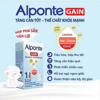 Thùng Sữa bột pha sẵn Alponte giúp bé cao lớn, thông minh 48*110ml