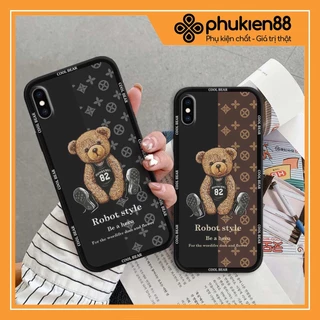 Ốp lưng TPU iPhone X Xr Xs XsMax Max cool bear cute thời trang, ốp silicon TPU dẻo rẻ đẹp