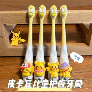 Bàn Chải Đánh Răng Lông Mềm Hình Pikachu Dễ Thương Cho Bé Từ 3-6 - 12 Tuổi