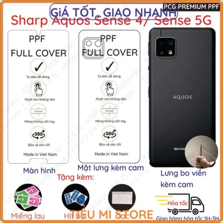 Dán PPF Sharp Aquos Sense 4/ Sense 5G cho màn hình, mặt lưng, lưng bo viền loại trong loại nhám