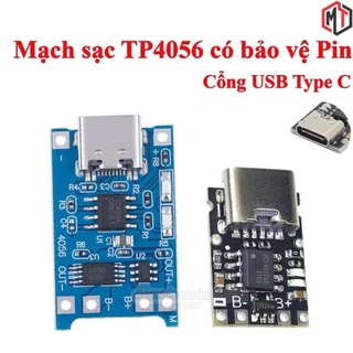 Mạch Sạc Pin Lithium - Li-ion - 18650 TP4056 Có Bảo Vệ Pin Cổng USB TYPE-C