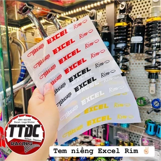 [Giá 1 bộ] Tem Excel Rim Đủ Màu ✌🏻🚗