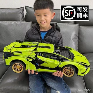 Tương thích với Lego Lamborghini xe thể thao khối xây dựng xe đua điều khiển từ xa đồ chơi lắp ráp xếp hình mô hình bé t